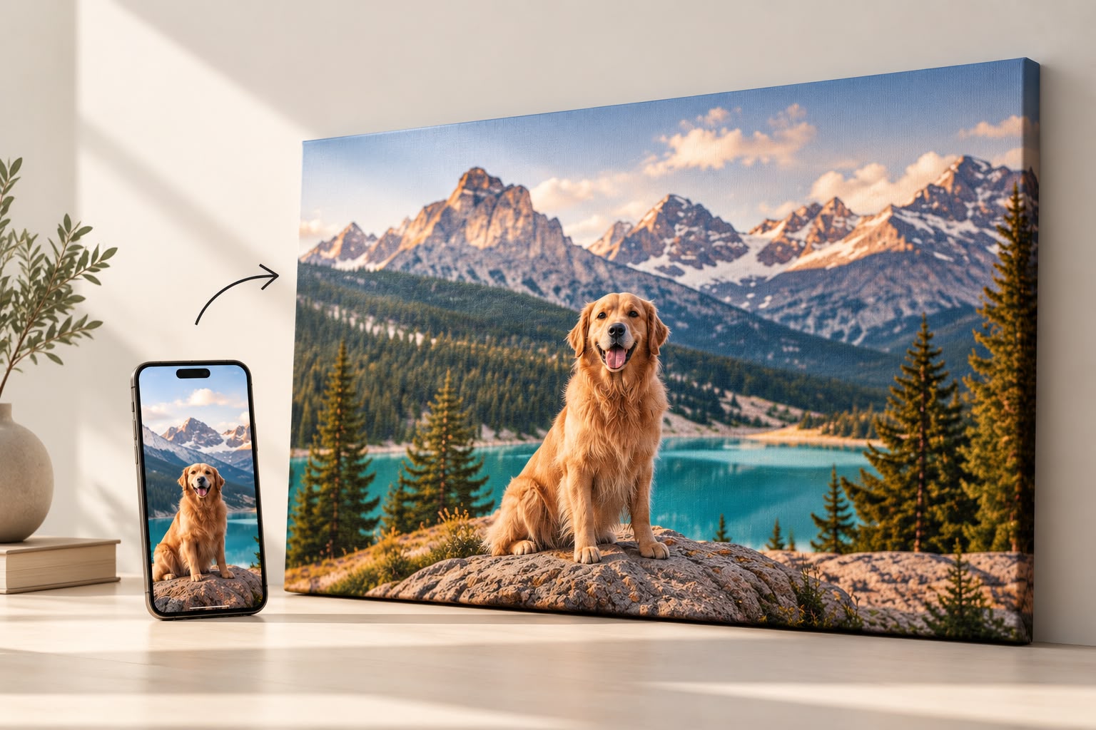 Diseña tu cuadro: foto del celular impresa en canvas